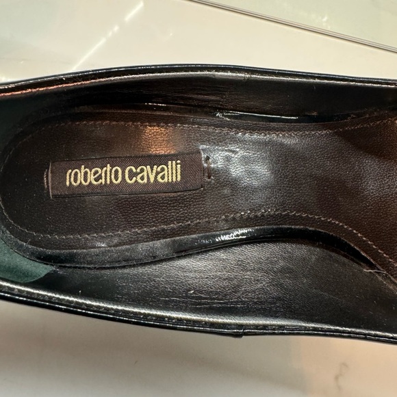 💯 Authentic Roberto Cavalli Black Patent Leather Shoes. Size 7. - Picture 7 of 7